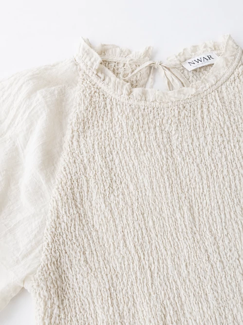 Vero Moda Aware Phoebe húzott női felső – Bone White