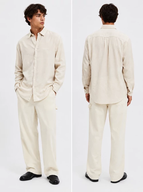 Pepe Jeans Natural Linen Look Férfi Ing - M