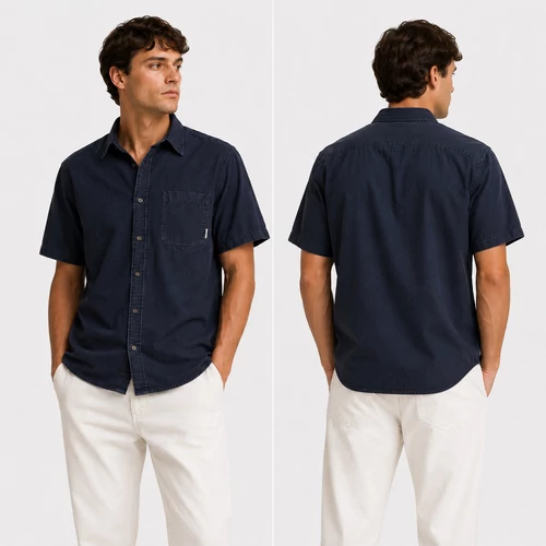 Pepe Jeans Navy Rövid Ujjú Ing - M
