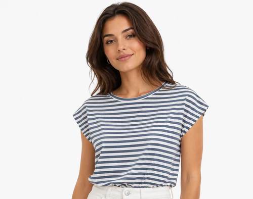 Vero Moda Ava TENCEL csíkos női felső