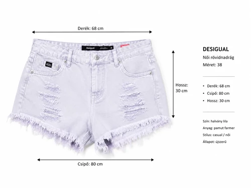 Superdry Destroyed Denim Short - 26