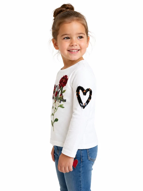 Desigual Amore Bloom flitteres kislány felső