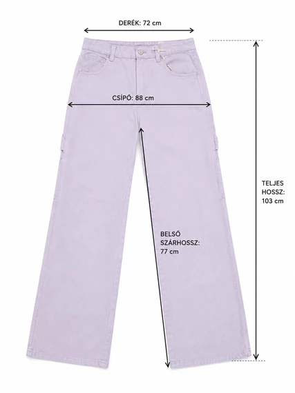 Guess Lavender Cargo Wide Leg Jeans