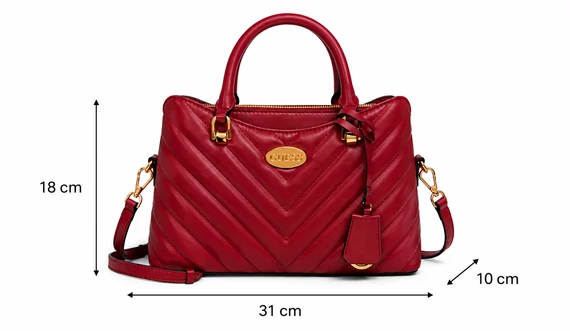 Guess Jayden Satchel bordo steppelt kézitáska