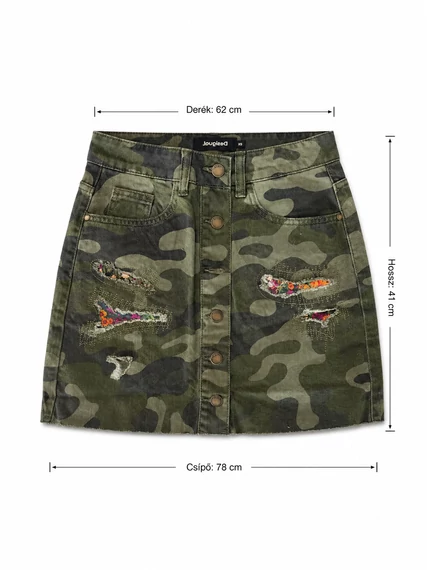 Desigual Fal Duna terepmintás farmerszoknya 
