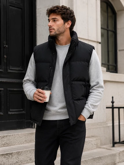 Jack & Jones vízlepergető férfi steppelt mellény