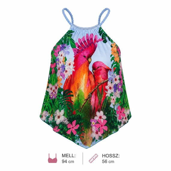 Desigual Tropical Paradise Papagáj Mintás Női Top