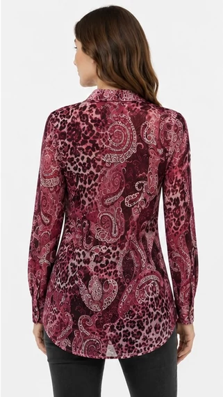 Guess Pink Paisley sheer ingtunika