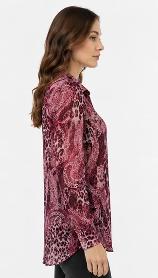 Guess Pink Paisley sheer ingtunika