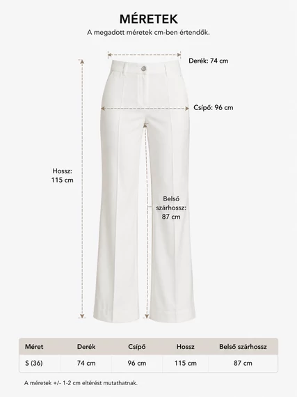 Guess Elegance White Straight Nadrág