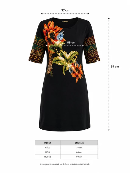 Desigual Tropical Mosaic fekete ruha