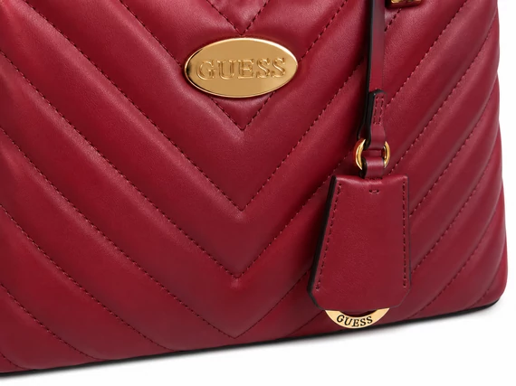 Guess Jayden Satchel bordo steppelt kézitáska
