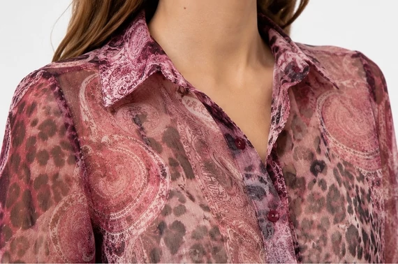 Guess Pink Paisley sheer ingtunika