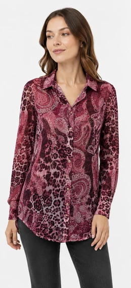 Guess Pink Paisley sheer ingtunika