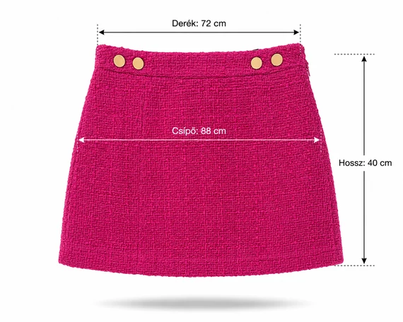 Guess Fuchsia Bouclé Mini Szoknya