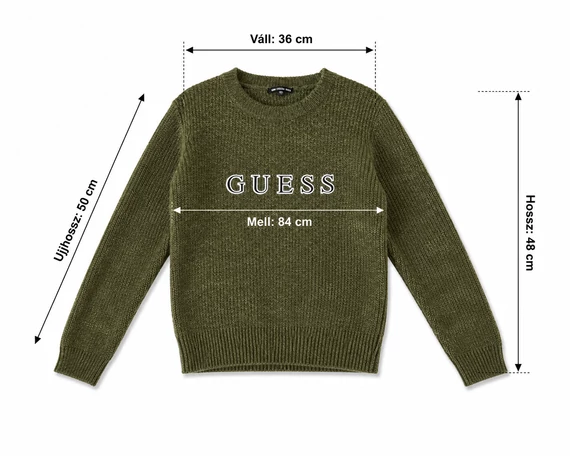 Guess Kids kötött pulóver logóhímzéssel