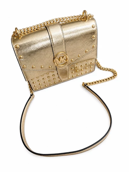 Michael Kors Greenwich Pale Gold szegecses női crossbody táska