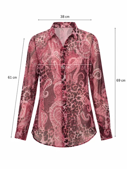 Guess Pink Paisley sheer ingtunika