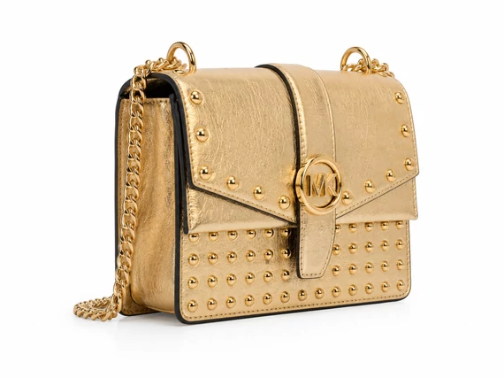 Michael Kors Greenwich Pale Gold szegecses női crossbody táska