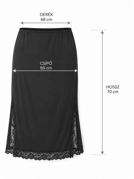 Vero Moda Rasmine csipkebetétes midi szoknya