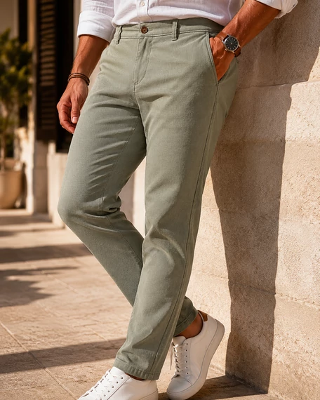 Jack & Jones Desert Sage Slim Fit Chino Nadrág – Zöldesszürke