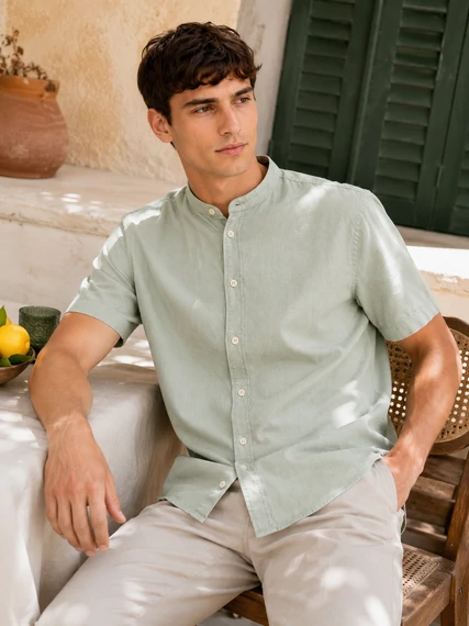 Jack & Jones Desert Sage Mandarin Galléros férfi ing