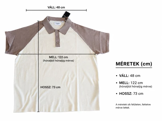 Jack & Jones Summer Raglan Knit Póló - 2XL-