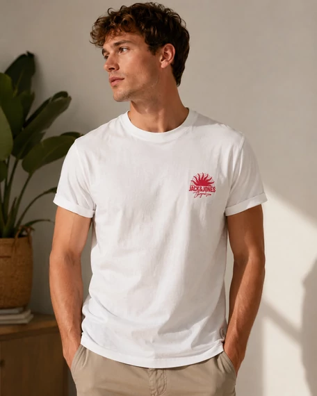 Jack & Jones Originals fehér férfi póló - L