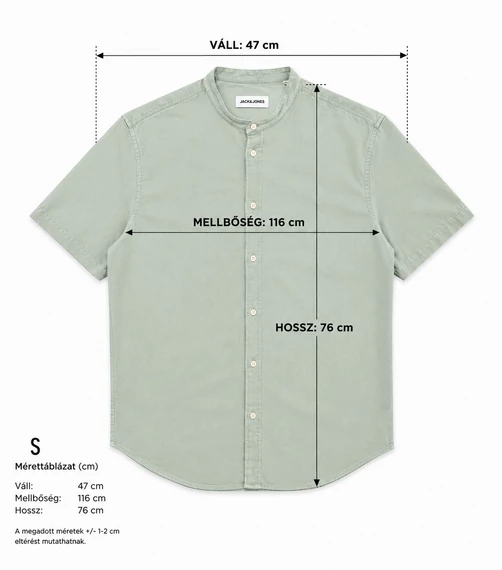 Jack & Jones Desert Sage Mandarin Galléros férfi ing