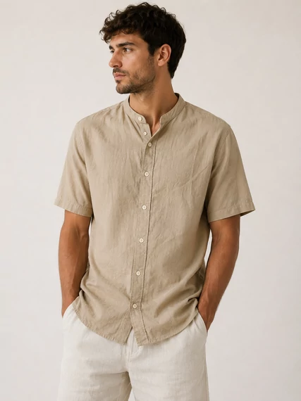 Jack & Jones Urban Edge Beige Rövid Ujjú Ing 