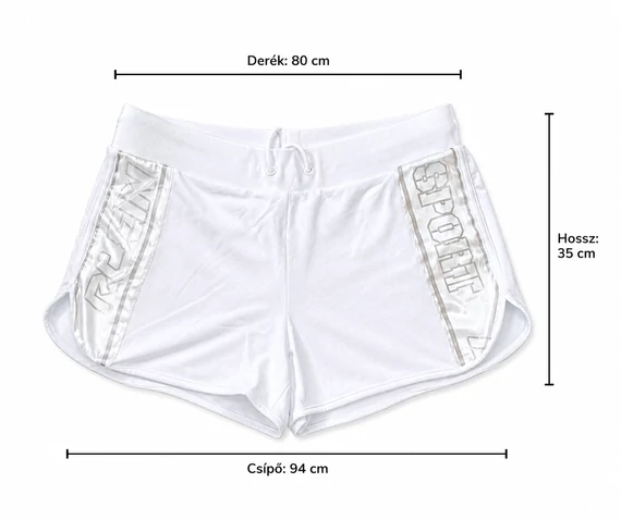 Plein Sport fehér női short ezüst logóval