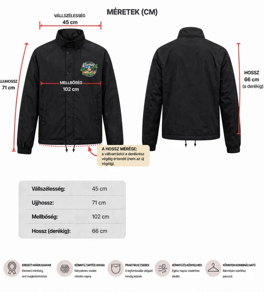 ELEMENT férfi  coach kabát -  M-es Bolti ár: 37.890 Ft