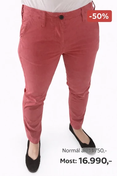 Superdry női nadrág - karcsúsított fazon, rugalmas anyag, lazac rózsaszín