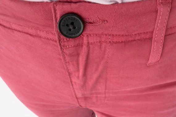 Superdry női nadrág - karcsúsított fazon, rugalmas anyag, lazac rózsaszín