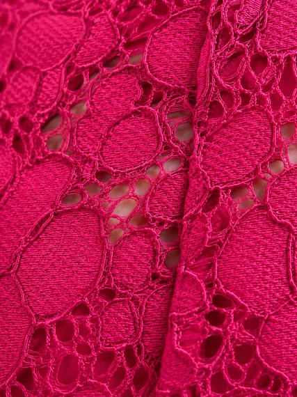 Desigual pink csipke wide leg nadrág - magas derekú - L