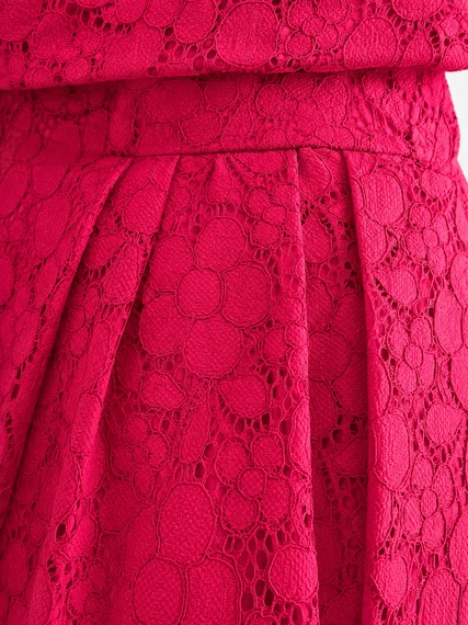 Desigual pink csipke wide leg nadrág - magas derekú - L