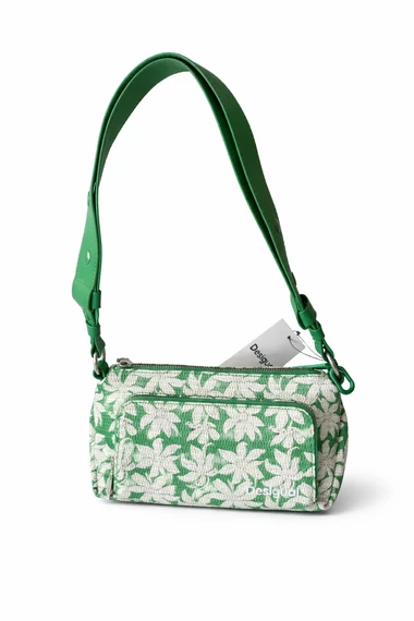 Desigual zöld-fehér mintás crossbody táska