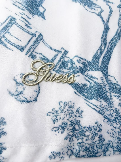 Guess lány szoknya  - fehér - kék mintás, gumis derekú, bő fazon  -8 év- 