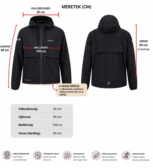 CRAFT RUN PRO férfi futó kabát -  M-es Bolti ár: 59.990 Ft