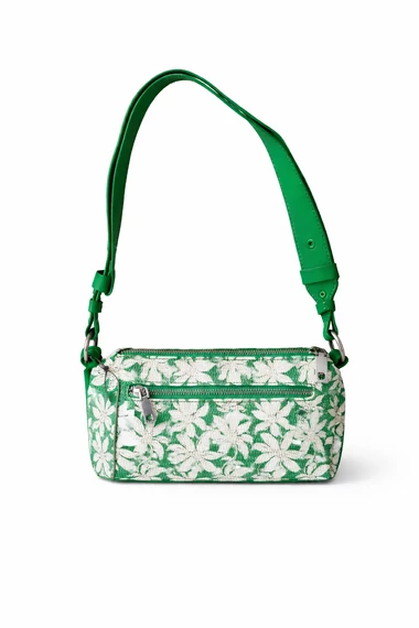 Desigual zöld-fehér mintás crossbody táska