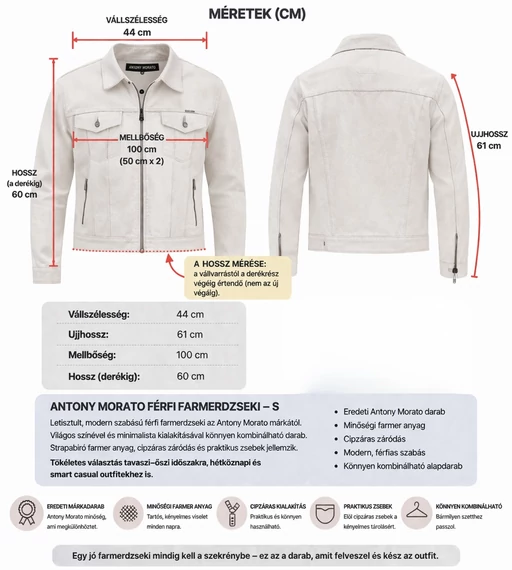 Antony Morato férfi farmerdzseki S-es  Bolti ár: 49.770 Ft
