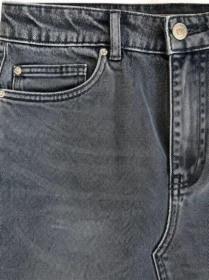 Vero Moda szürke farmerszoknya hasítékkal -M