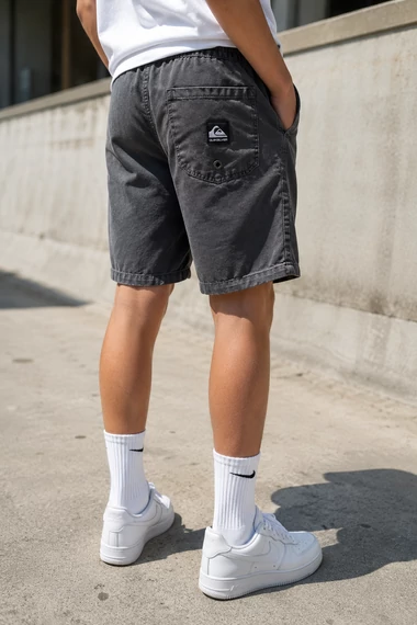 Quiksilver fiú rövidnadrág - sötétszürke - 12y