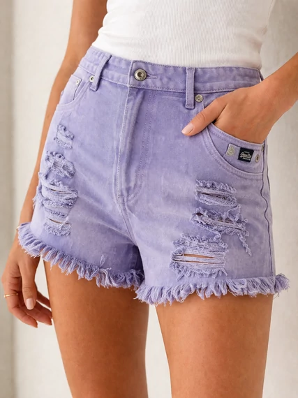 Superdry Destroyed Denim Short - 26