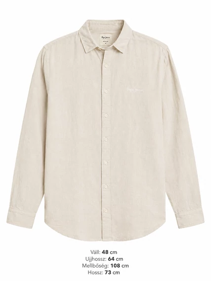 Pepe Jeans Natural Linen Look Férfi Ing - M