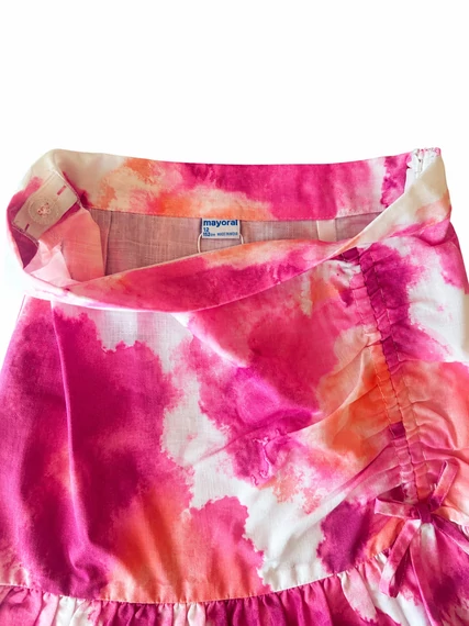 Mayoral pink watercolor fodros szoknya - 152 -