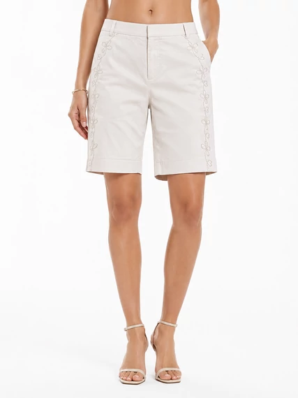Vero Moda Nila hímzett női bermuda nadrág
