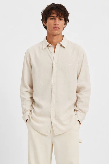 Pepe Jeans Natural Linen Look Férfi Ing - M