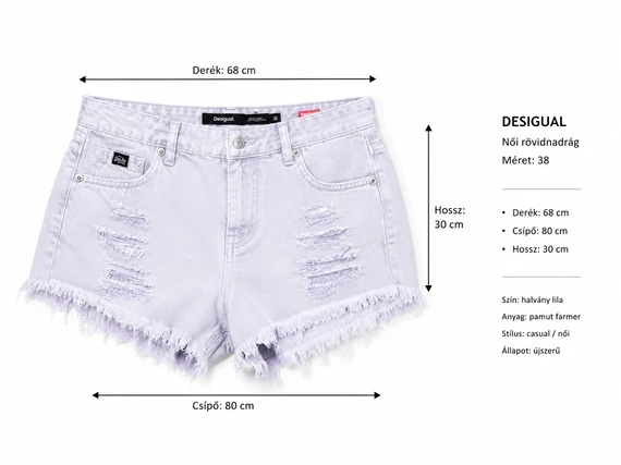 Superdry Destroyed Denim Short - 26