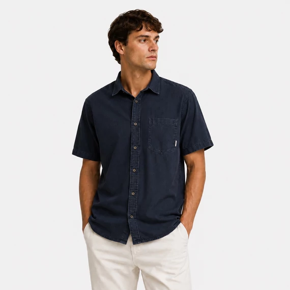 Pepe Jeans Navy Rövid Ujjú Ing - M